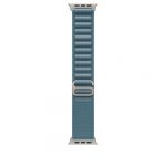 Apple Watch 49mm Light Blue Alpine Loop - Small - Natural Titanium