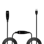 Cablu Lindy 15m USB 3.0 Active Extension Slim, negru - imagine 3