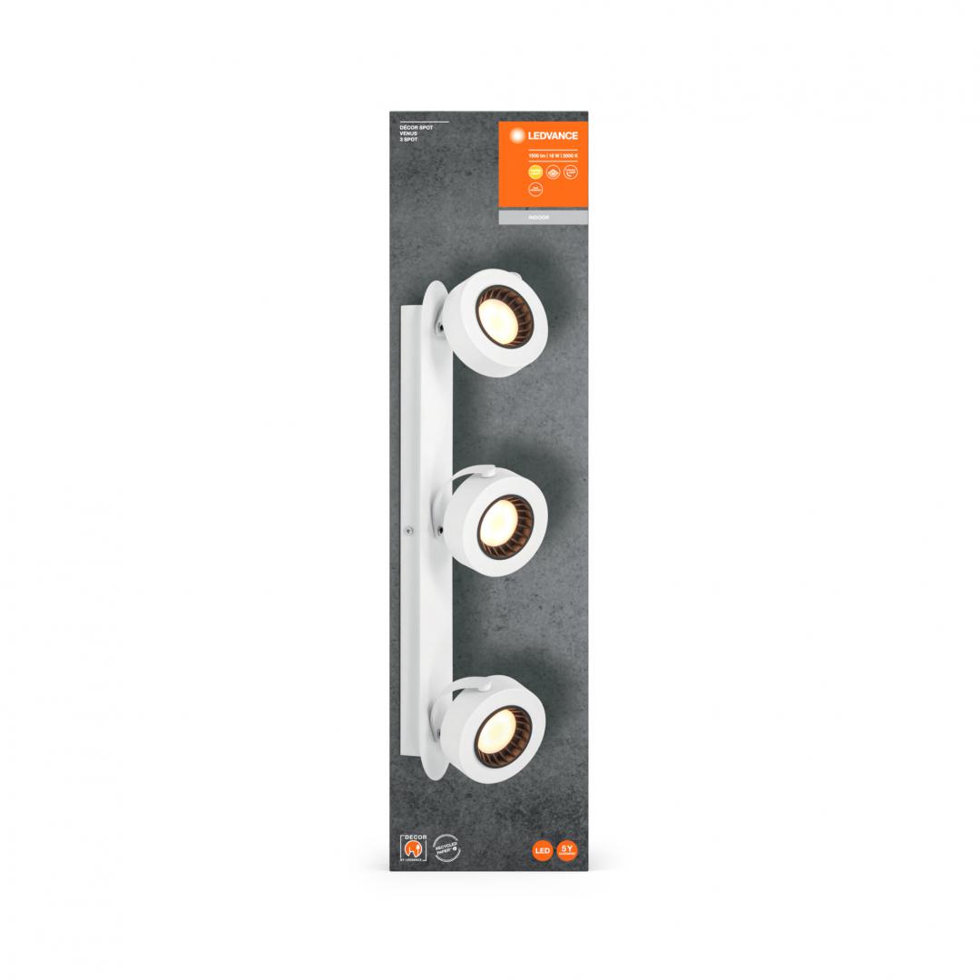 overlay_f8e2851f5221e038e578876e9b56d23a.jpg Spot LED triplu ajustabil Ledvance DECOR VENUS, 16W, 1500 lm, - imagine 1