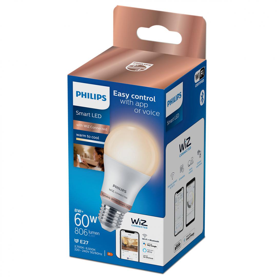 overlay_f909303e605e263ce81701a6c972172c.jpeg Bec LED inteligent Philips Bulb A60, Wi-Fi, Bluetooth, E27, 8W - imagine 1