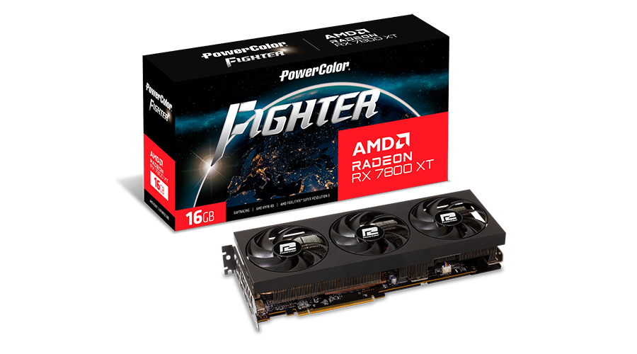 overlay_f95043e75252917242f816a027572555.png Placa Video POWERCOLOR FIGHTER AMD RADEON RX 7800 XT 16GB - imagine 1