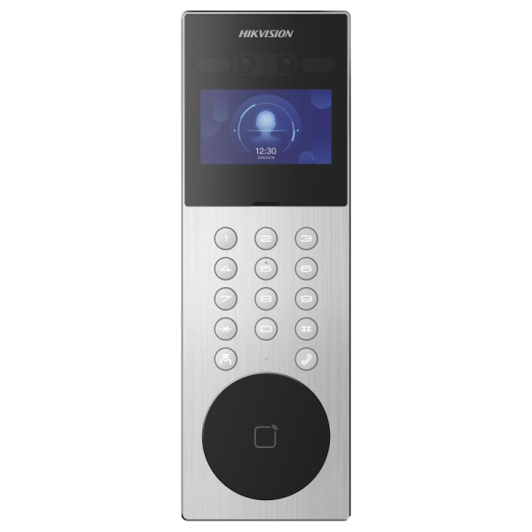Post exterior videointerfon IP Hikvision DS-KD9203-ME6, recunoastere faciala, pin, card,