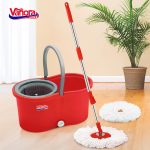SET CURATENIE CU MOP ROTATIV, CLEAN360, ROSU - imagine 3
