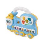 JUCARIE TRENULET CU LUMINI SI SUNETE, ALBASTRU, MOMKI - imagine 2