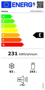 Combina frigorifica HEINNER HCNF-HM326E++, No Frost, 326 l, Clasa E, - imagine 9