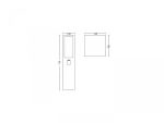 Stalp LED RGB pentru exterior Philips Hue Impress, 2x8W (2x49W), - imagine 2