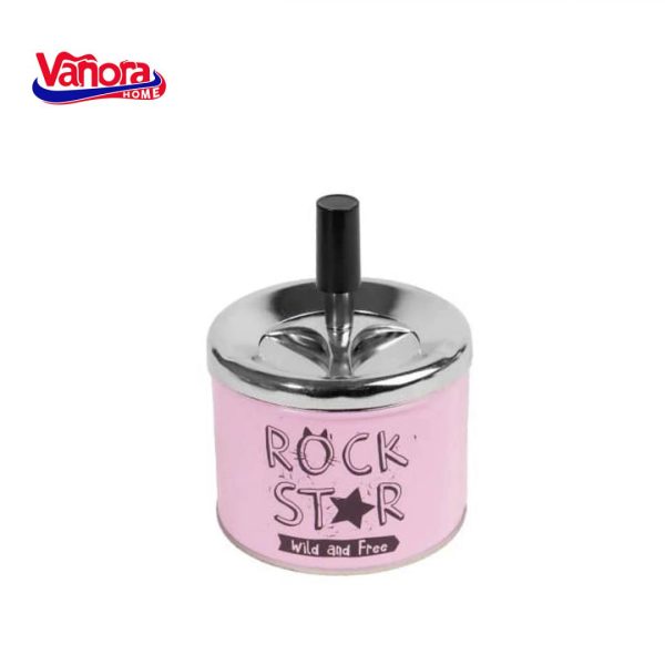 "SCRUMIERA ANTI-VANT CU BUTON 9x11 CM  Material: Otel +