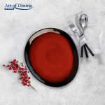 SET 4X FARFURIE OVALA CERAMICA 21 CM, VULCANO, ART OF - imagine 2