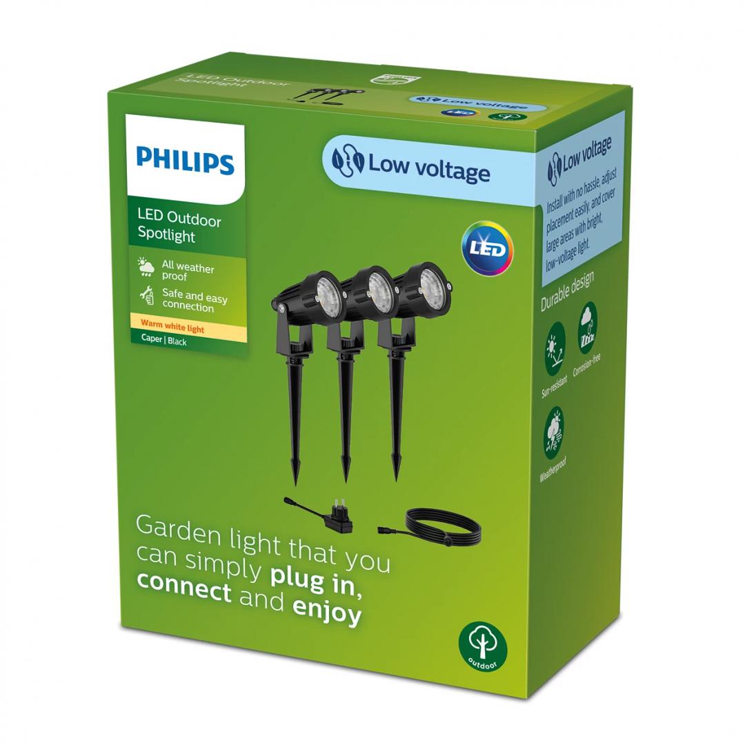 overlay_fd3d8d6e954dd4eaa9efd8161966b401.jpg Kit 3 Spoturi LED pentru exterior cu spike Philips CAPER - imagine 1