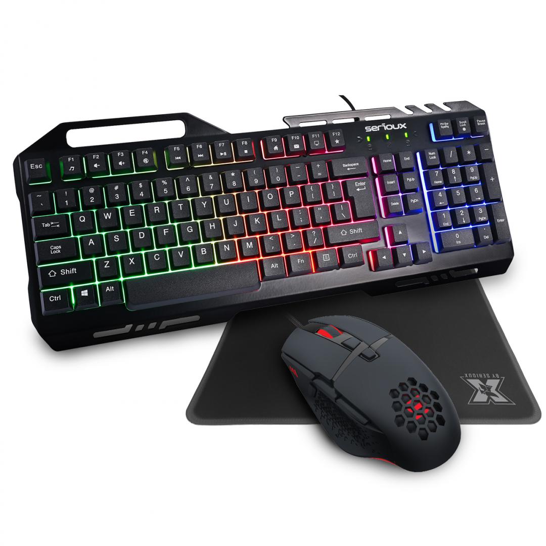 overlay_fde9dd4911721eb55505d25451fc9cea.jpg Kit Gaming Serioux Tobis 3 in 1, Tastatura de gaming, - imagine 1