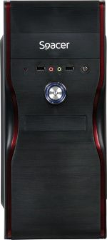 Carcasa Spacer SPC-NEW MERCURY, Mid Tower, Black - imagine 2