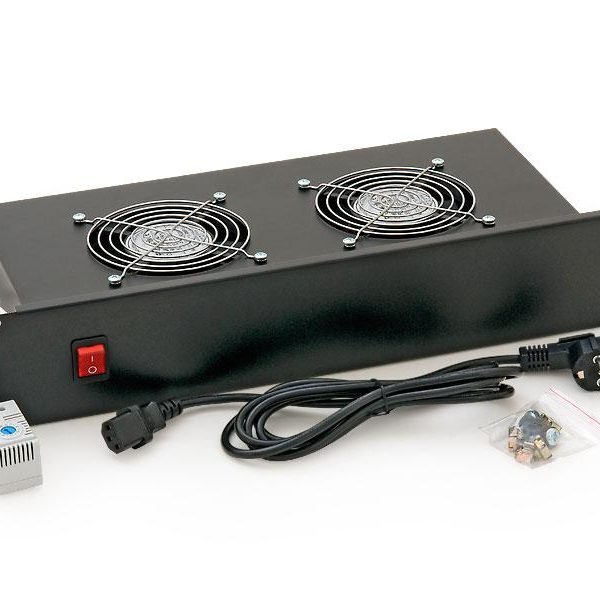Panou ventilatie Triton pentru rack de podea 19, 2 ventilatoare