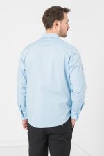 CAMASA CASUAL BARBATI LIGHT BLUE XXL - imagine 3